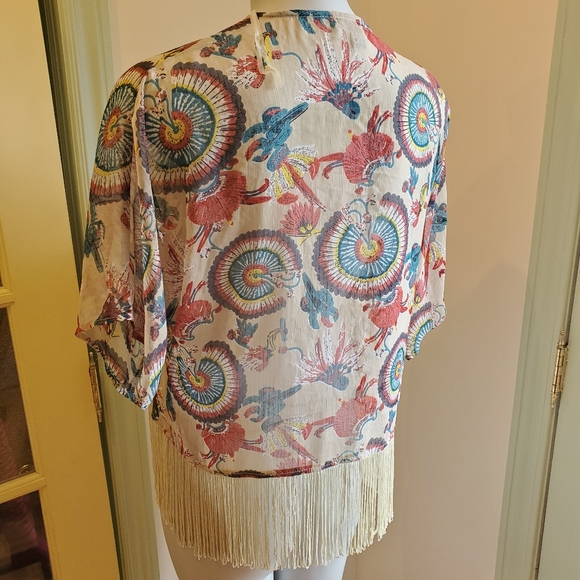 UK2LA Sheer Boho Fringe Cover Up - Picture 6 of 8